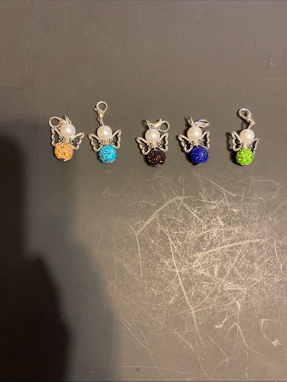 Crystal Angel Charm Set - Multicolor
